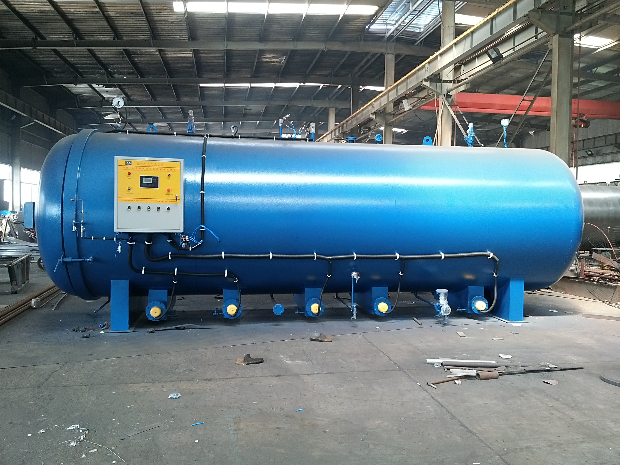 江蘇客戶(hù)定制膠管電蒸汽加熱硫化罐