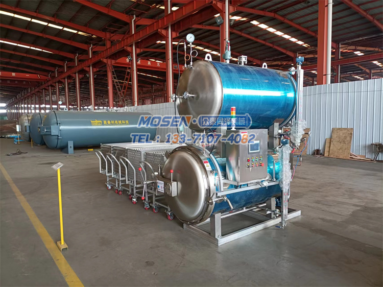 <strong>出口加拿大全自動(dòng)雙層水浴式殺菌鍋</strong>