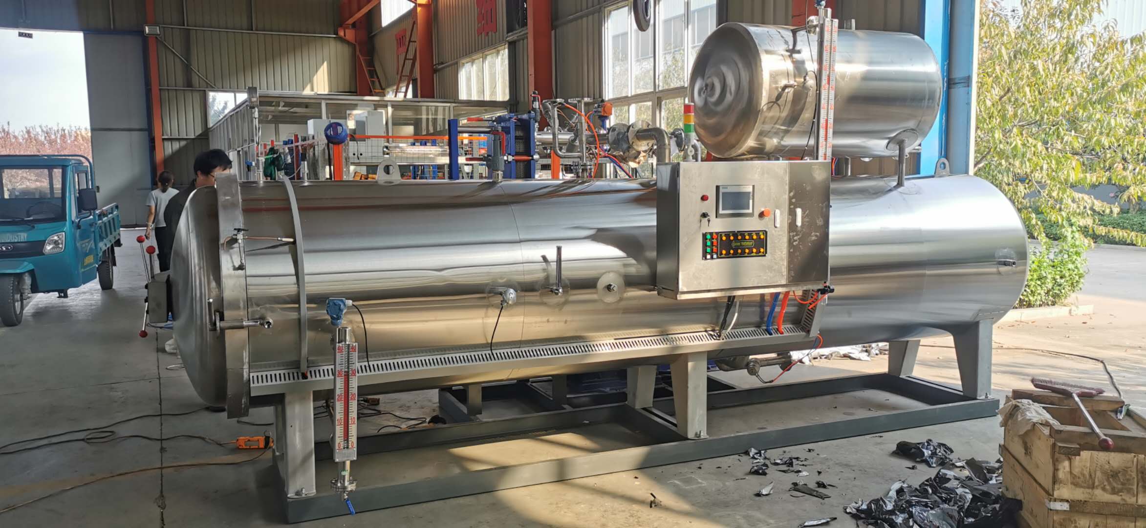 1米-4米4噴淋式蒸汽殺菌鍋 大型殺菌鍋出口